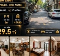 BÁN NHÀ HOÀNG HOA THÁM - BA ĐÌNH - Ô TÔ TRÁNH KINH DOANH - HAI THOÁNG - 80M2 - 4 TẦNG - MT 5M - 29.5 TỶ