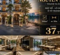 BÁN BIỆT THỰ NGUYỄN TRÃI - THANH XUÂN - MẶT HỒ - LÔ GÓC - Ô TÔ TRÁNH - 100M2 - 4 TẦNG - MT 10M - 37 TỶ