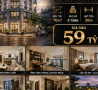 BÁN TÒA NHÀ PHÂN LÔ HOÀNG CẦU - ĐỐNG ĐA - LÔ GÓC - 3 Ô TÔ TRÁNH - 70M2 - 8 TẦNG - MT 20M - 59 TỶ