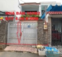 Nhà hẻm 611/13/10 Lê Văn Thọ, Phường 14, Gò Vấp, Hẻm 4m, 4,25x25m, Cn 105 m2, trệt 1 lầu, 8,2 tỷ TL