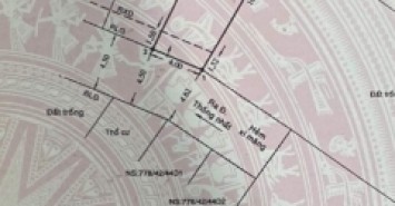 Đất hẻm 854 Thống Nhất, Phường 15, Gò Vấp, Hẻm 4,5m, 4 NH 5x13,5m, Cn 60,5 m2, 3,6 tỷ TL
