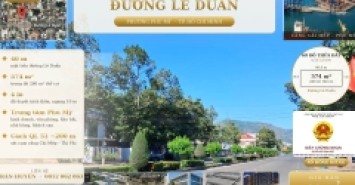 Bán đất trung tâm Phú Mỹ: 40m mặt tiền Lê Duẩn, 574m² có 260m² thổ cư, tách sẵn 4 lô