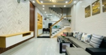 Nhà hẻm 203/19/3 Huỳnh Văn Nghệ, Phường 12, Gò Vấp, Hẻm 4,5m, 4,1x10m, Cn 39,2 m2, trệt 3 lầu, ST, 4PN, 3WC, Full nội thất, 5,98 tỷ TL