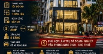 BÁN TÒA VP MẶT PHỐ NGỤY NHƯ KON TUM - THANH XUÂN - 80M2 - 8 TẦNG - MT 7.5M - 77.5 TỶ