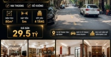 BÁN NHÀ HOÀNG HOA THÁM - BA ĐÌNH - Ô TÔ TRÁNH KINH DOANH - HAI THOÁNG - 80M2 - 4 TẦNG - MT 5M - 29.5 TỶ