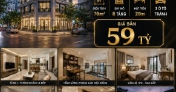 BÁN TÒA NHÀ PHÂN LÔ HOÀNG CẦU - ĐỐNG ĐA - LÔ GÓC - 3 Ô TÔ TRÁNH - 70M2 - 8 TẦNG - MT 20M - 59 TỶ