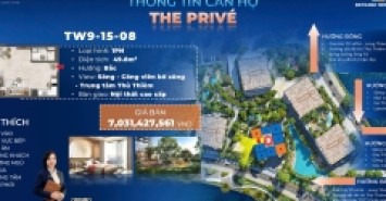 The Prive căn hộ hạng sang ba mặt giáp sông  trung tâm quận 2 chỉ 10% ký hợp đồng mua bán căn 1 phòng ngủ duy nhất