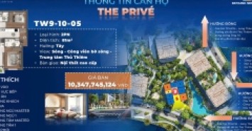 Bán căn hộ 2 PN dự án The Prive trung tâm quận 2 view ba mặt giáp sông. chỉ 10% ký Hợp đồng mua bán