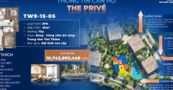 BÁN CĂN HỘ 2PN THE PRIVÉ – VIEW SÔNG & CÔNG VIÊN BỜ SÔNG THỦ THIÊM CHỈ TỪ 990TR KÝ HĐMB