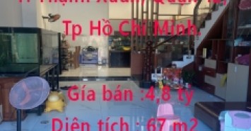 BÁN Nhà ở thạnh xuân 38 quận 12 Tp Hồ Chí Minh.