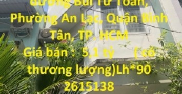 CHÍNH CHỦ Cần Bán Gấp Căn Nhà Vị Trí Đẹp Tại Quận Bình Tân, TP. HCM