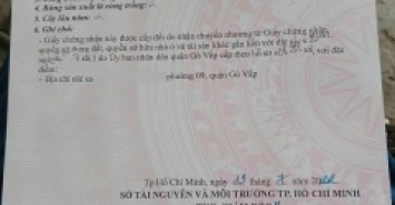 Bán đất 5x18m, tặng nhà cấp 4, Hẻm 3.5m, Nguyễn Văn Khối, P.9 chỉ 4.1 tỷ TL