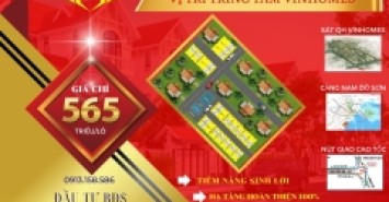 Chỉ 565tr sở hữu ngay lô đất góc 2 mặt tiền đường có 102 tại Quận Dương Kinh gần chợ, trường học, vinhomes Hòa Nghĩa đã bao gồm chi phí sang tên