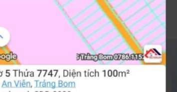 Bán đất An Viễn, giáp Tam Phước, giá 1.05 tỷ